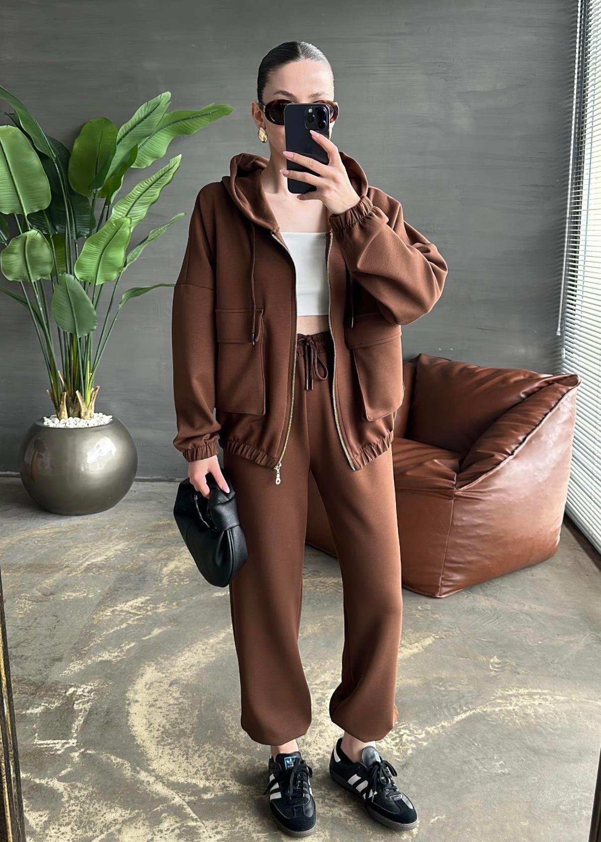 Torba Cepli Modal Takım ACI KAHVE